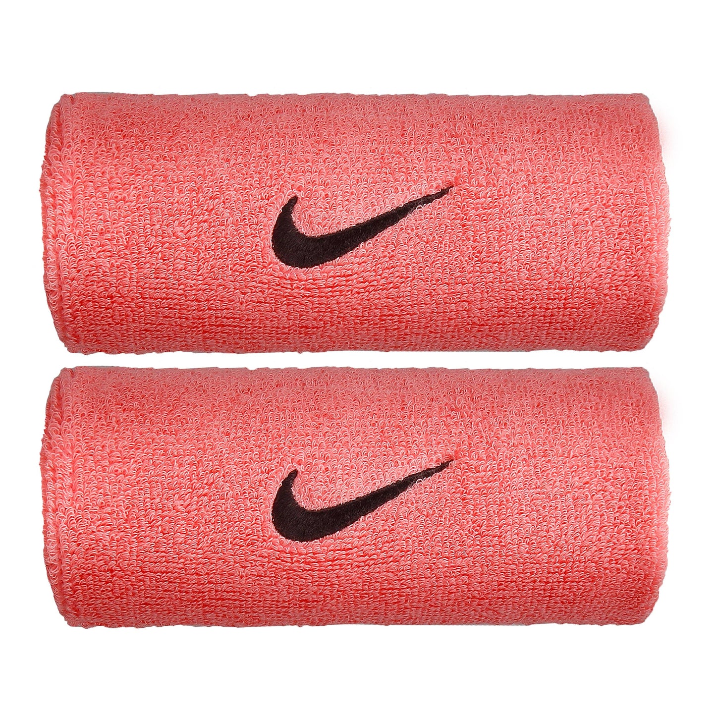 Nike Swoosh Doublewide Wristband 2 Pack Unisex - rose, black Nike Swoosh Doublewide Wristband 2 Pack Unisex - rose, black