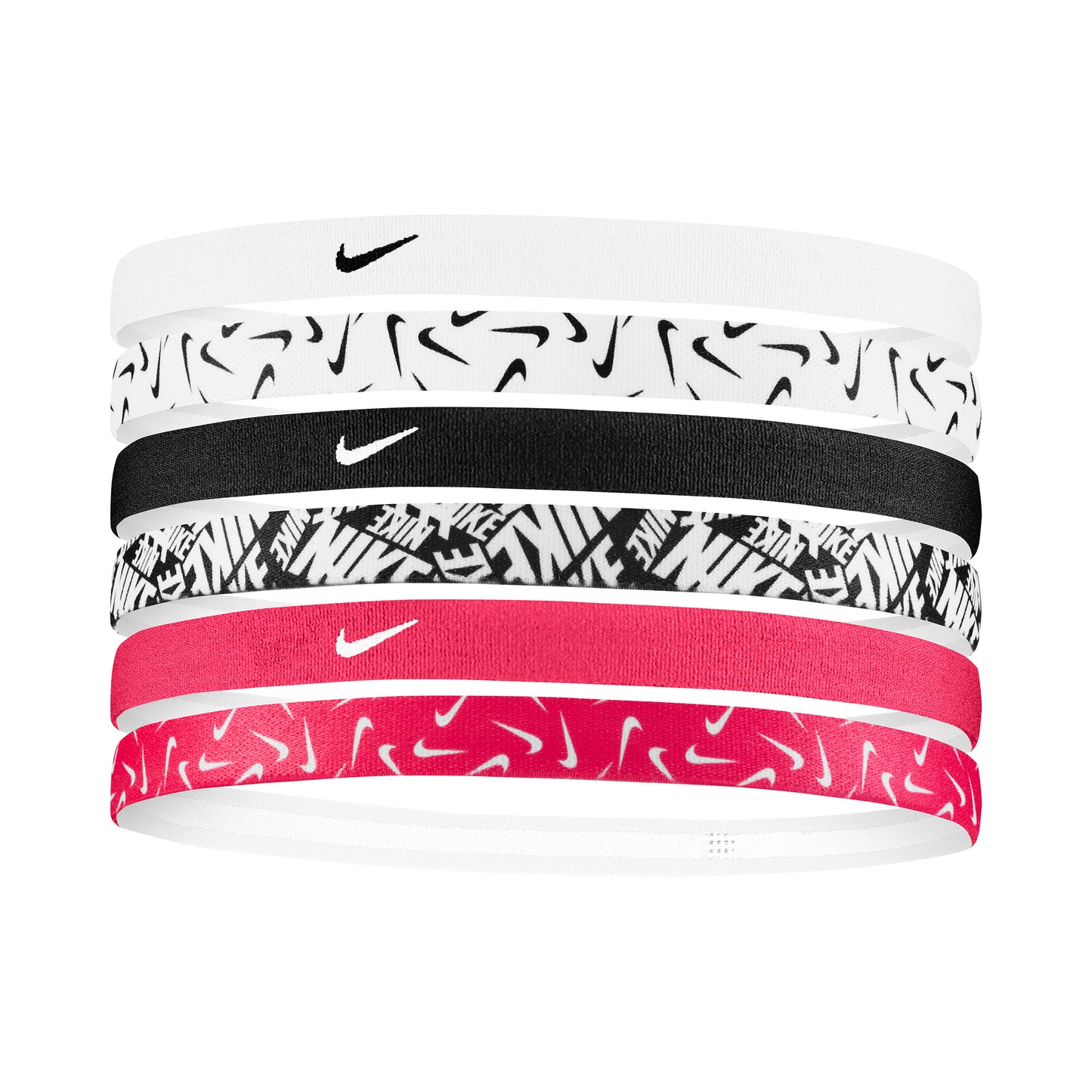 Nike Printed Hair band 6 Pack Unisex - pink, multicoloured Nike Printed Hair band 6 Pack Unisex - pink, multicoloured