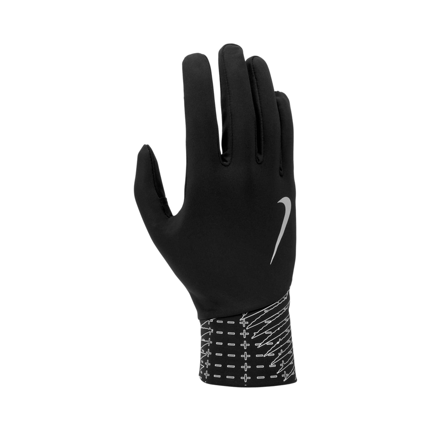 Nike Pacer Lightweight Reflective Running gloves Men - black, silver Nike Pacer Lightweight Reflective Running gloves Men - black, silver