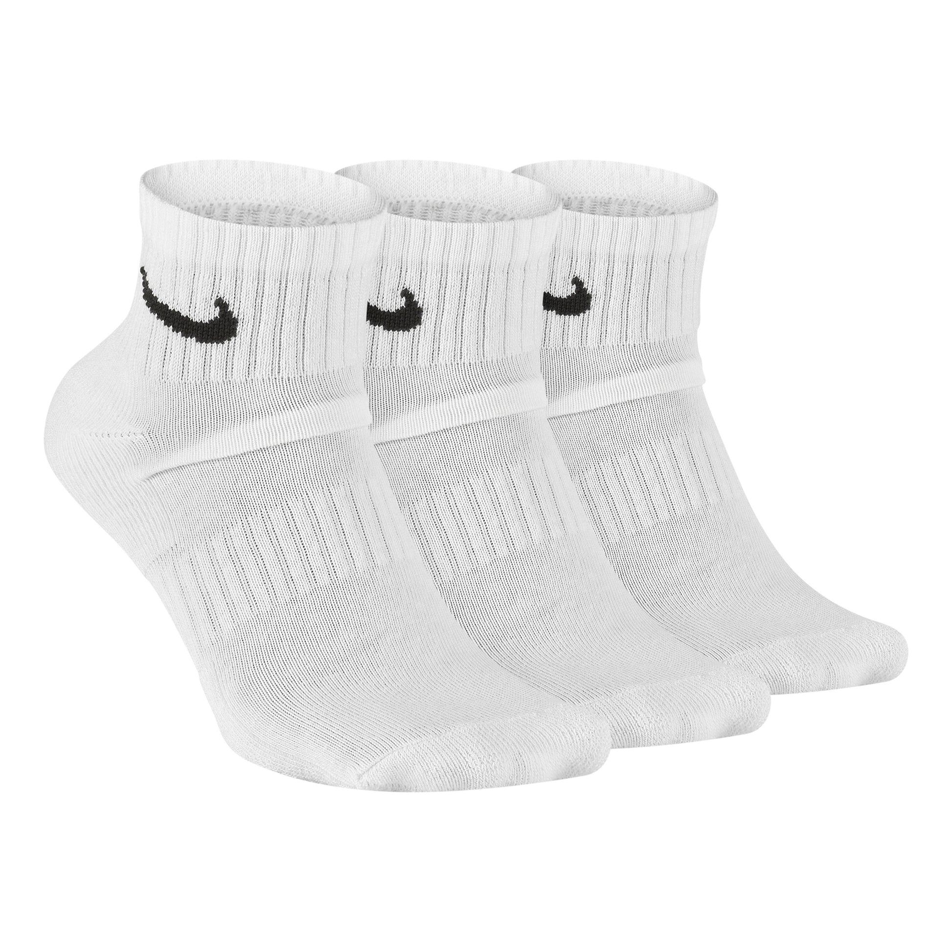 Nike Everyday Cushioned Ankle Tennis Socks 3 Pack Unisex - white, black