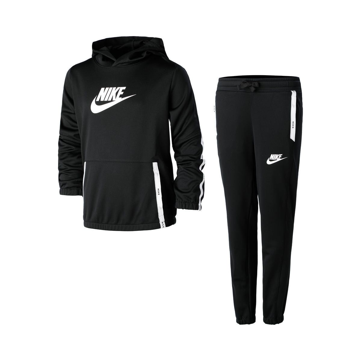 Nike Poly Pack Hook Tracksuit Boys - black, white