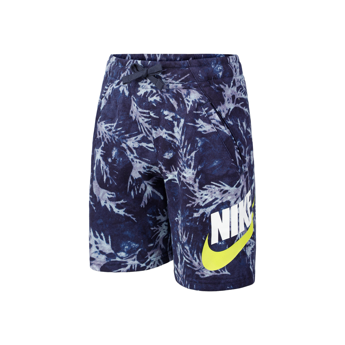 Nike Washed All Over Print French Terry Shorts Boys - blue,