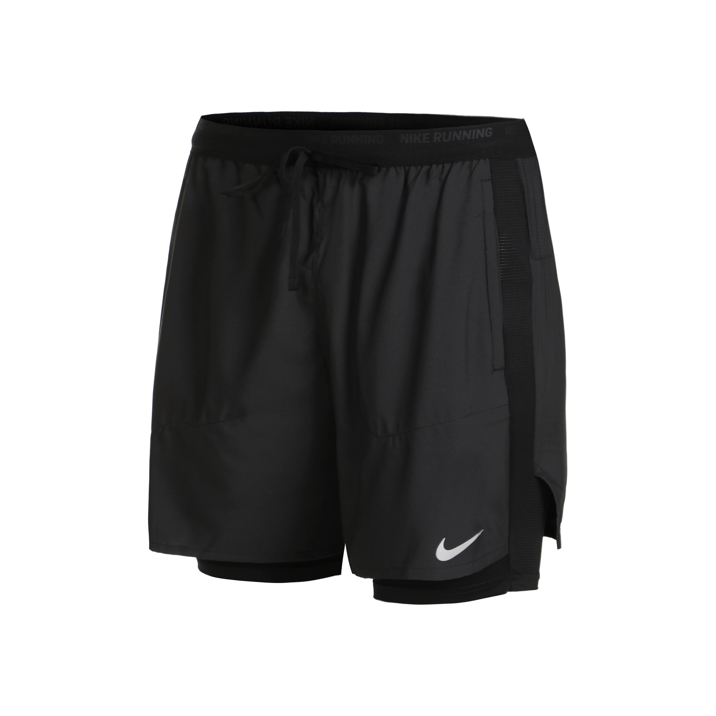 nike 2 in 1 shorts black
