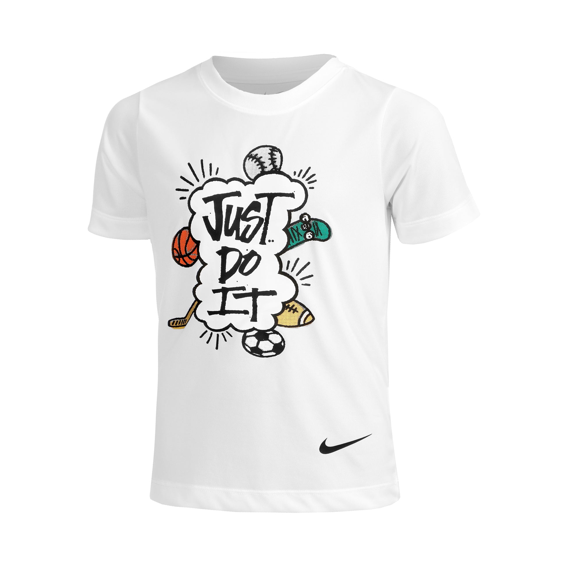 Nike Big Kids T-Shirt Boys - white, multicoloured