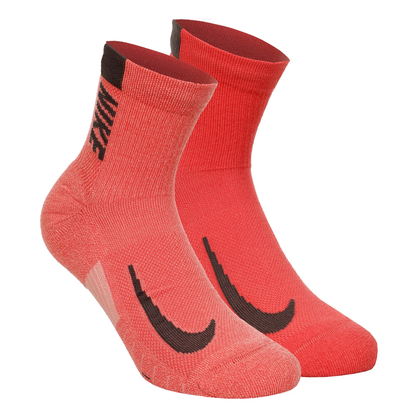 Nike Dri-Fit Multiplier No-Show Socks Running socks 2 Pack Unisex - coral, red