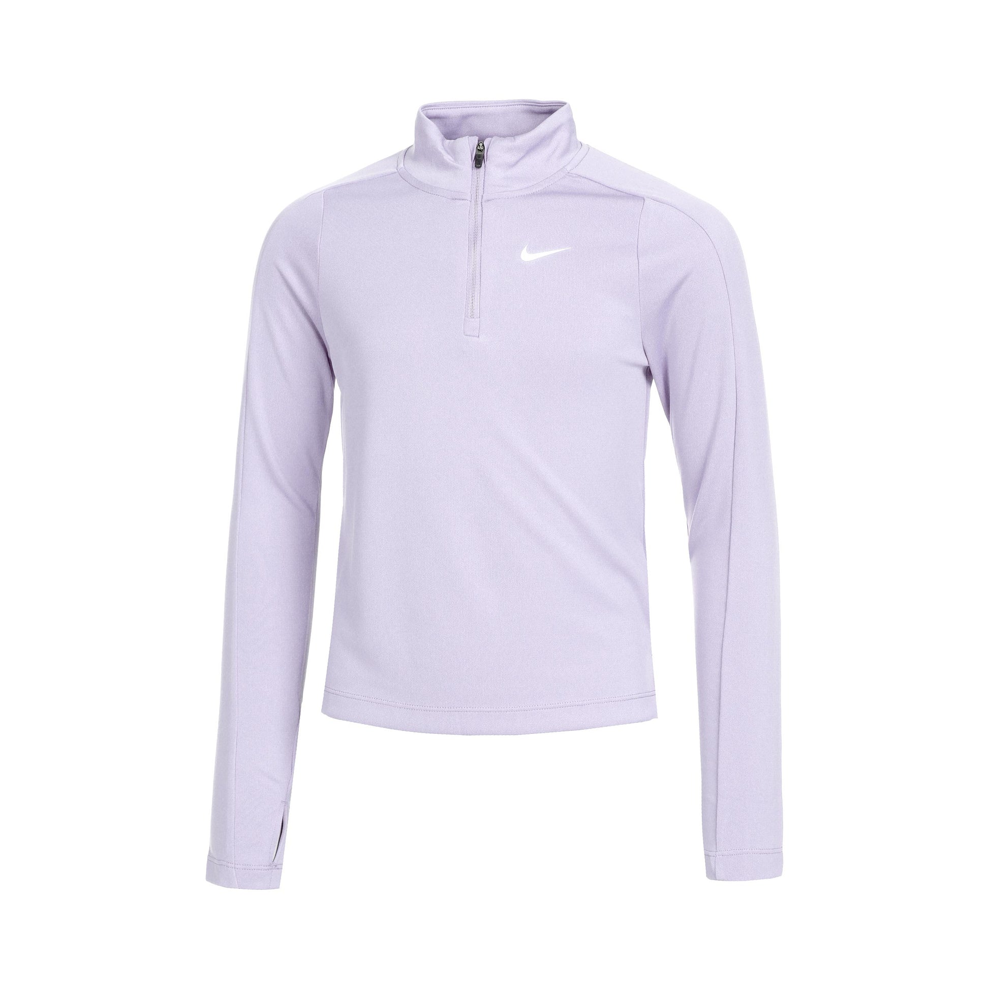 Nike Dri-Fit Half-Zip Long sleeve Girls - lilac,