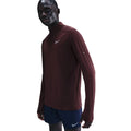 Stride Half-Zip Running shirt Men - dark red, silver