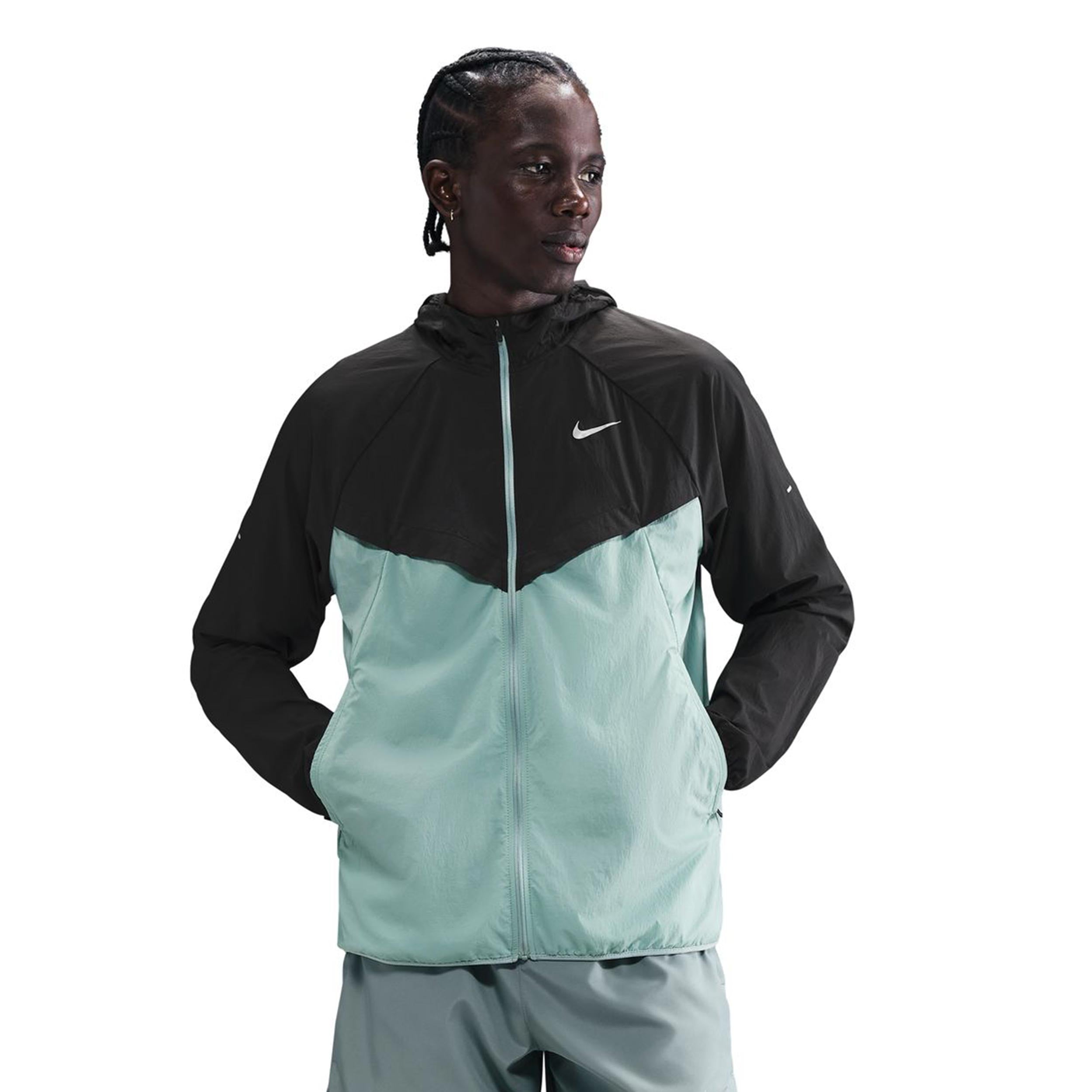 Nike Stride Running jacket Men - black, turquoise