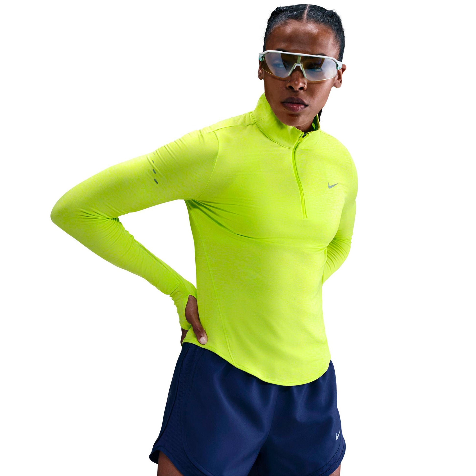 Nike Swift Running shirt Women - neon yellow, silver