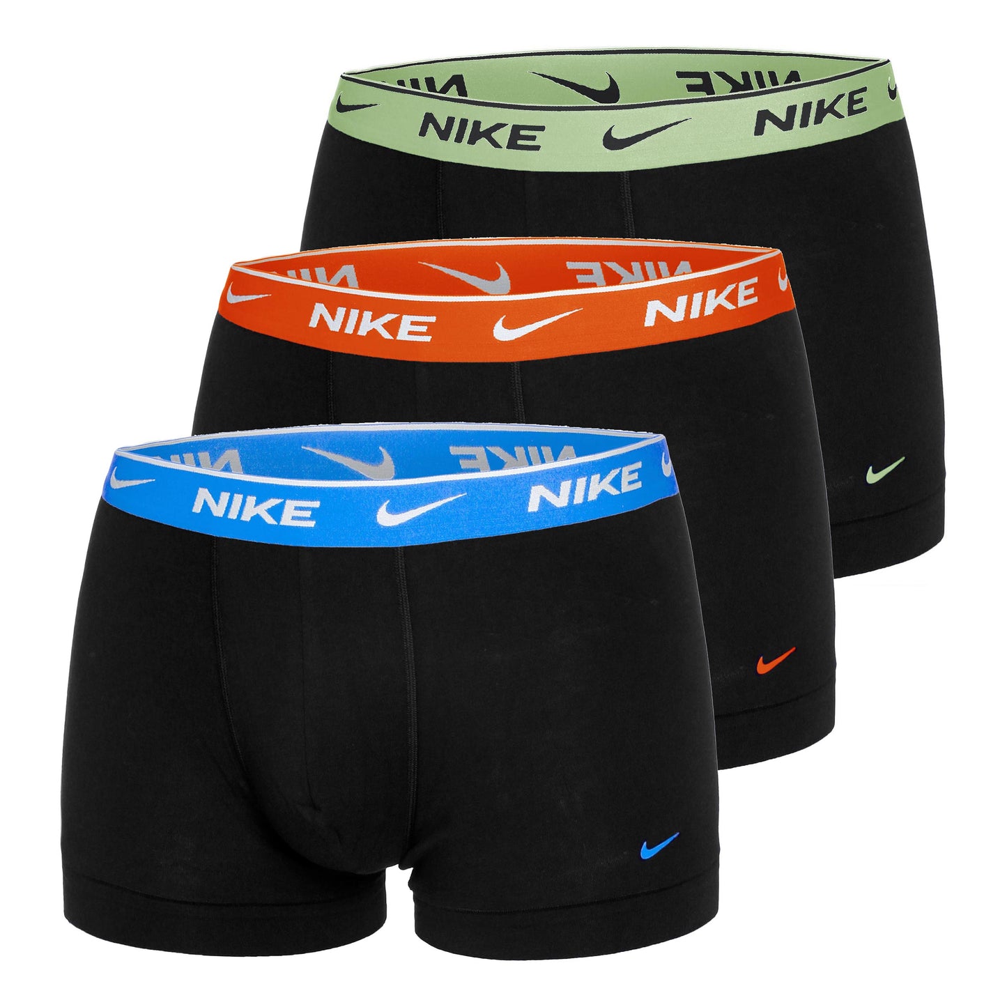 Nike Everyday Cotton Stretch Boxer Shorts 3 Pack Men-Black,Light Green