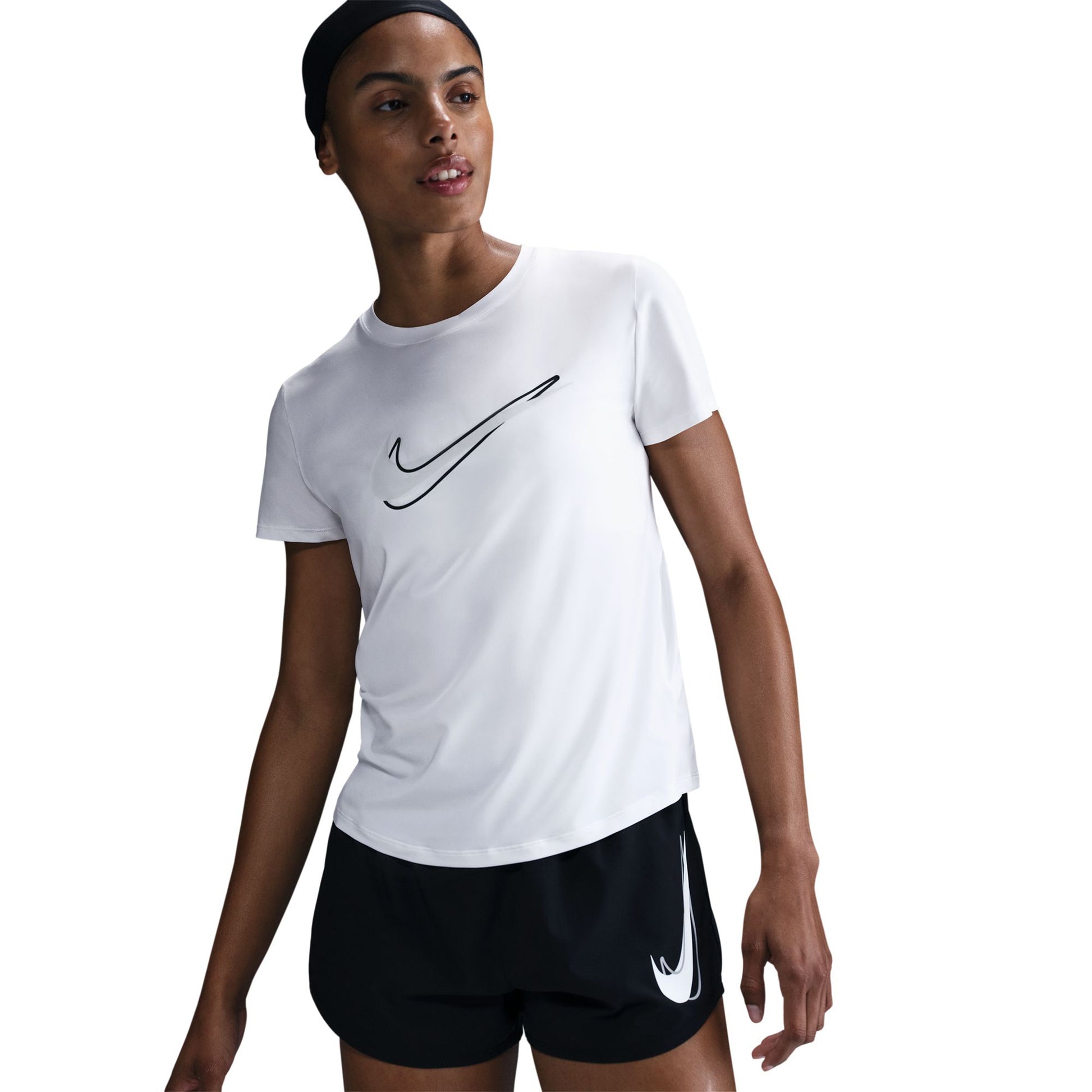 Nike Swoosh Running Shirt Women-White