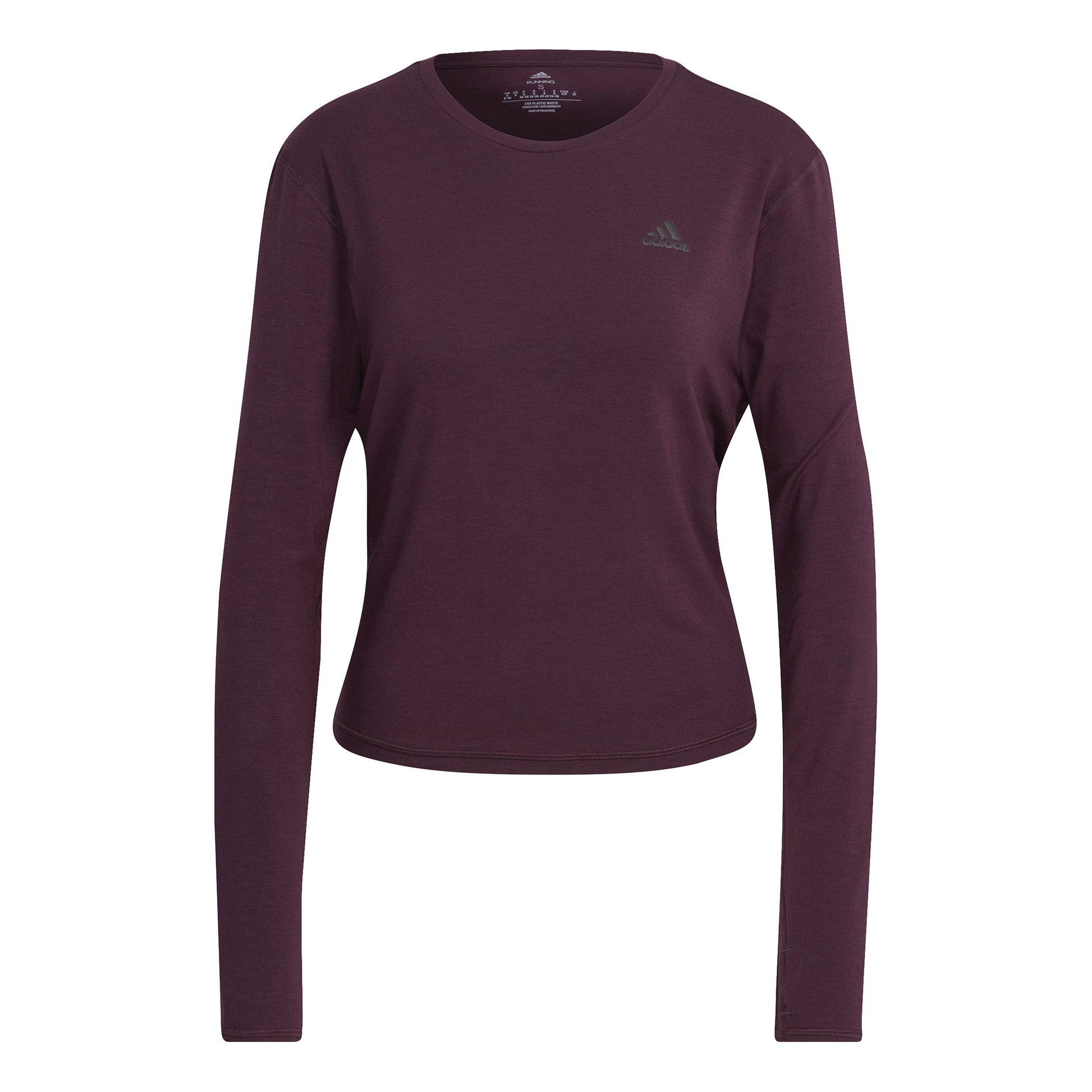 adidas RI 3 Stripes Made With Nature Long Sleeve Women-Berry