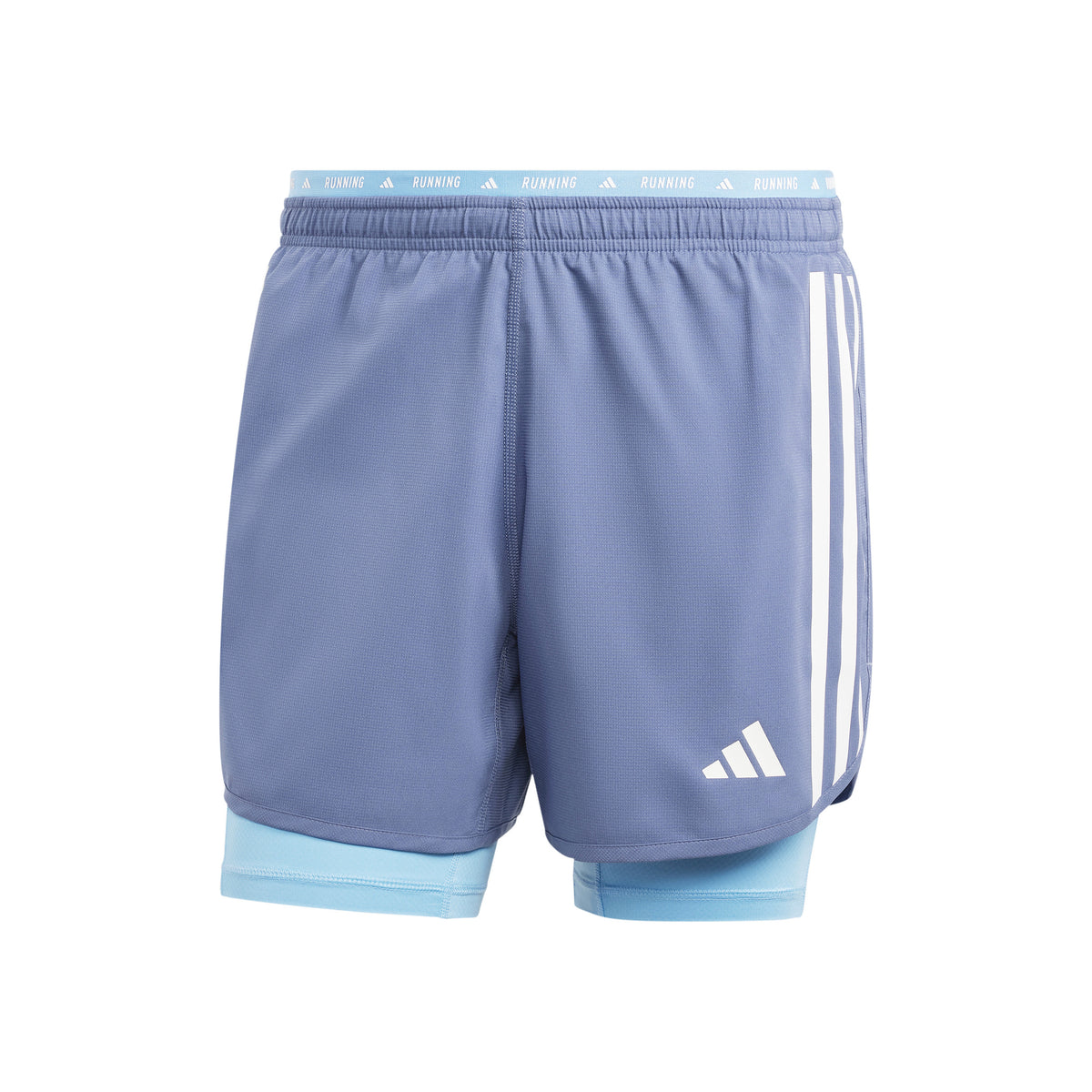 adidas Own The Run 3S 2in1 Running shorts Men - blue grey,