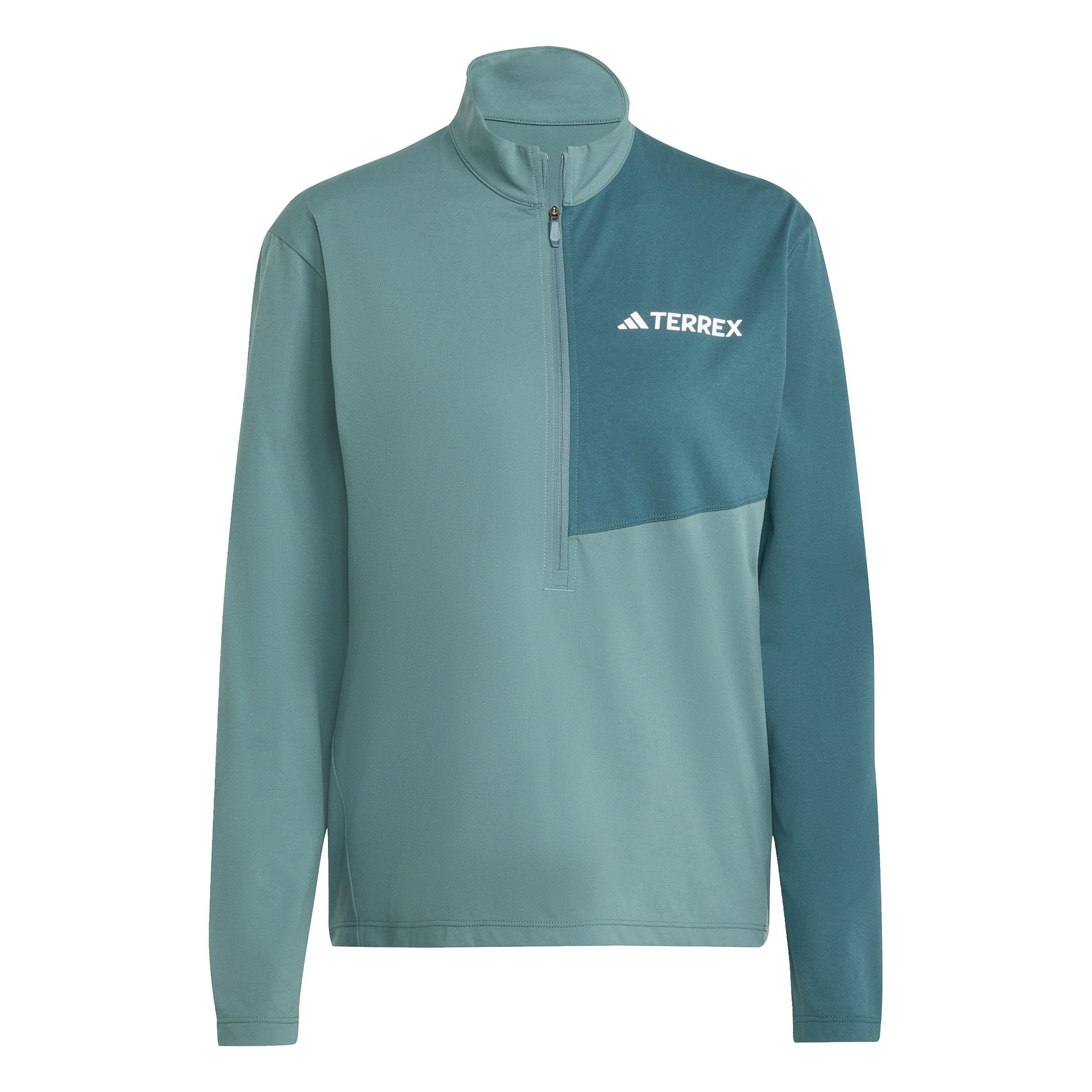 adidas Terrex MT Half-Zip Running Shirt Women-Dark Green,Green