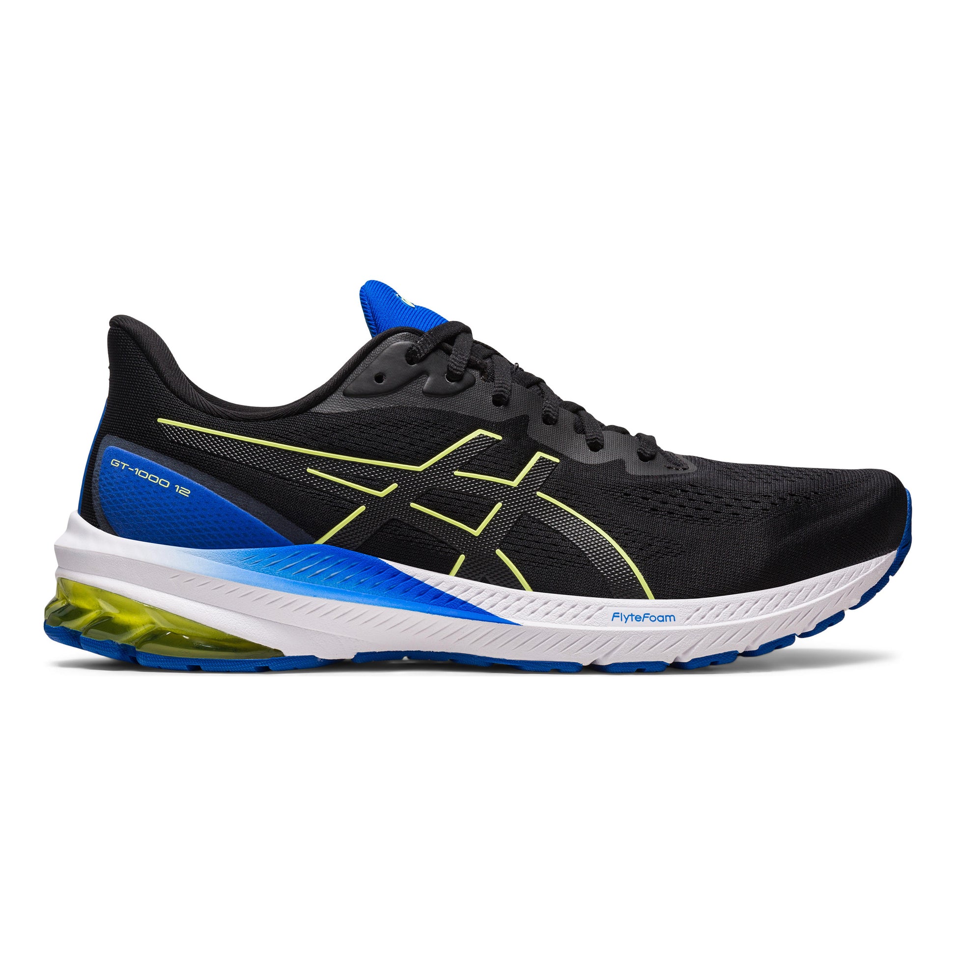 ASICS GT-1000 12 Stability running shoe Men - black, neon green