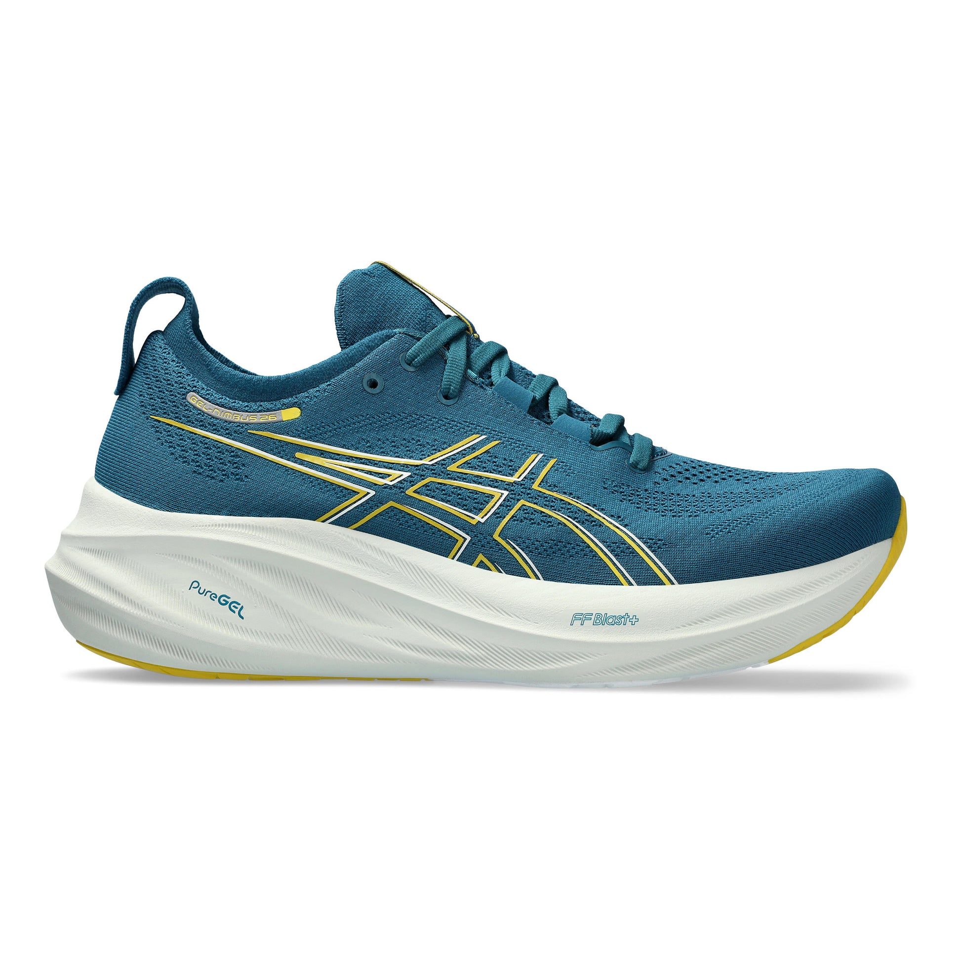 ASICS Gel-Nimbus 26 Neutral running shoe Men - petrol, neon green