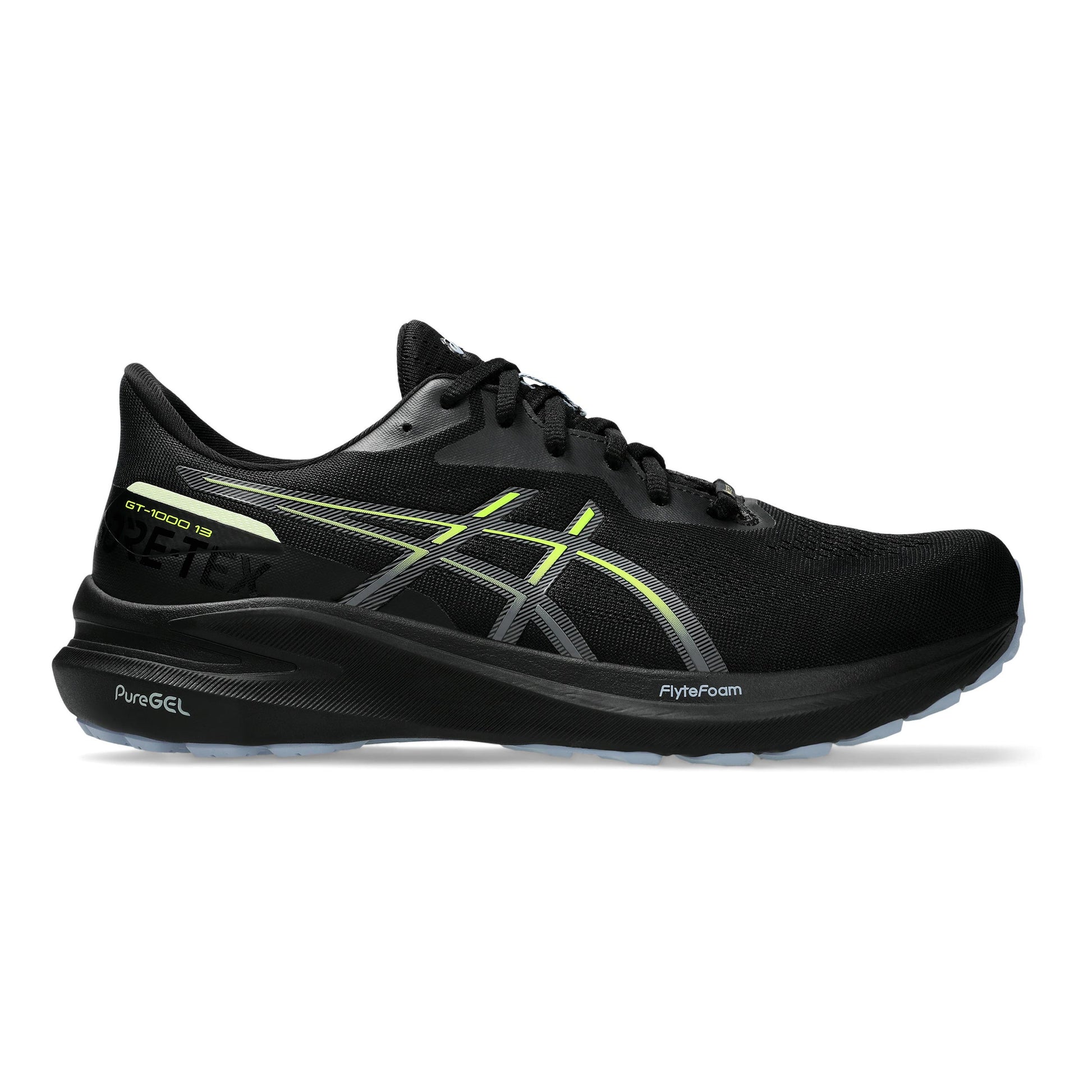 ASICS GT-1000 13 GTX Stability Running Shoe Men-Black,Yellow