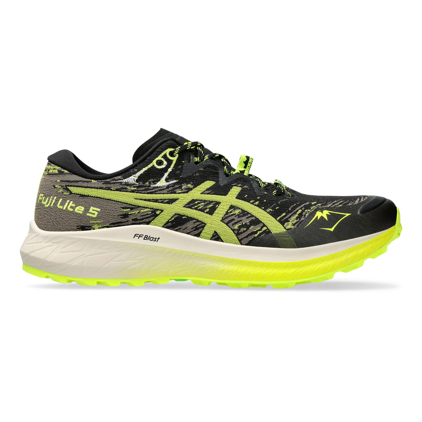 ASICS Fuji Lite 5 Trail Running Shoe Men-Black,Yellow