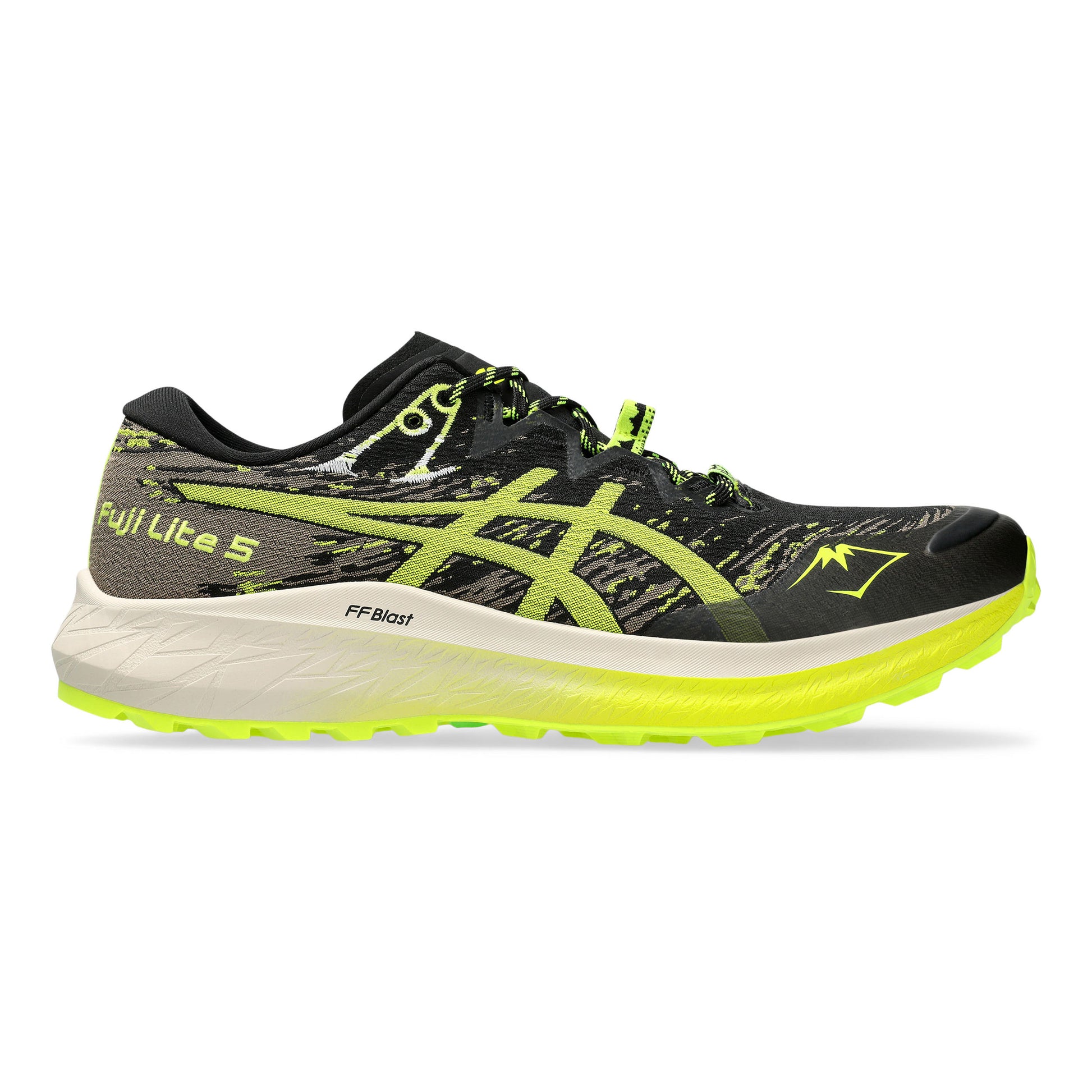 ASICS Fuji Lite 5 Trail Running Shoe Men-Black,Yellow