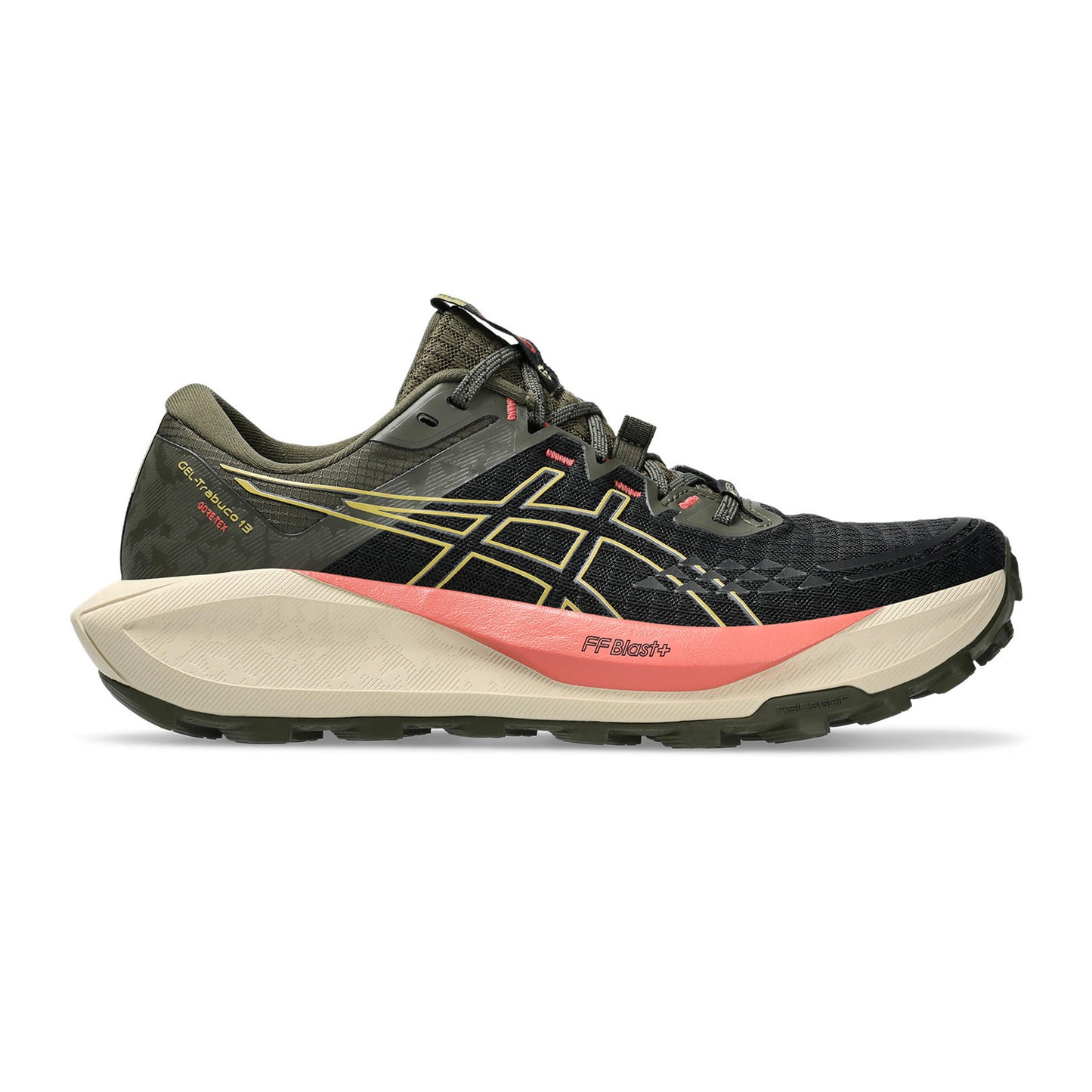 ASICS Gel-Trabuco 13 GTX Trail Running Shoe Women-Black,Olive