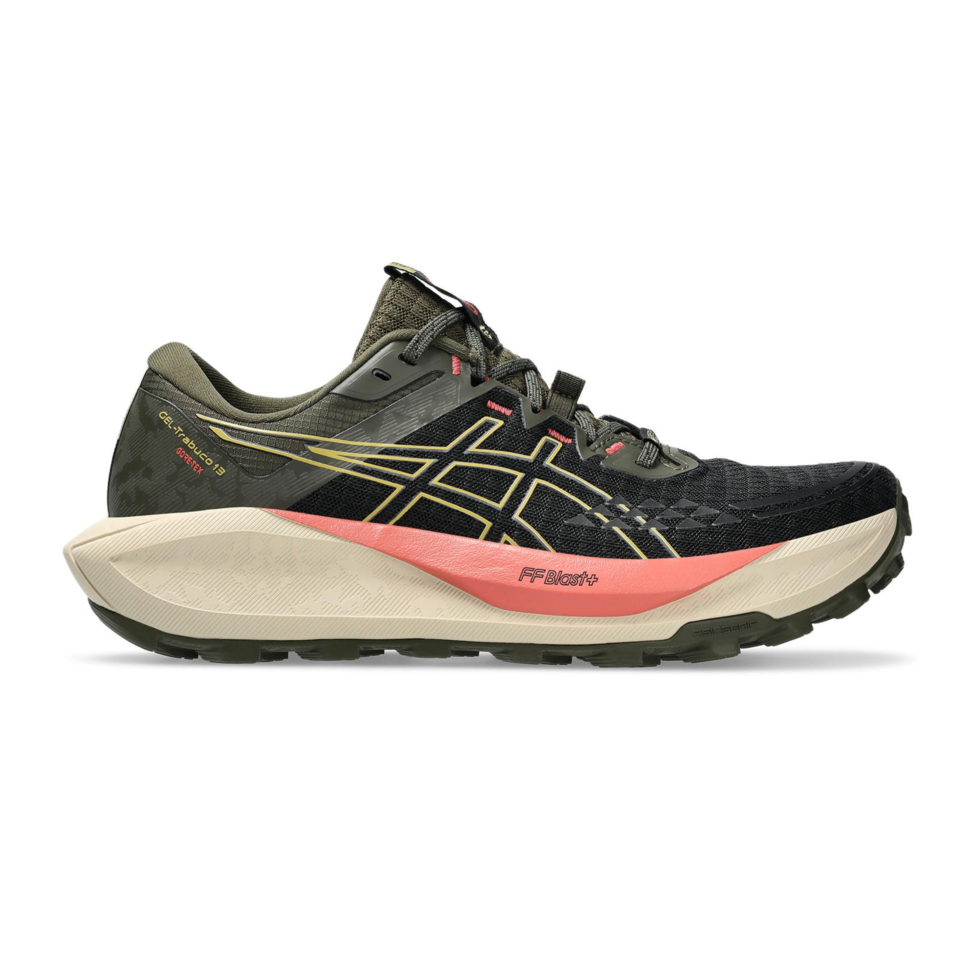 ASICS Gel-Trabuco 13 GTX Trail Running Shoe Women-Black,Olive