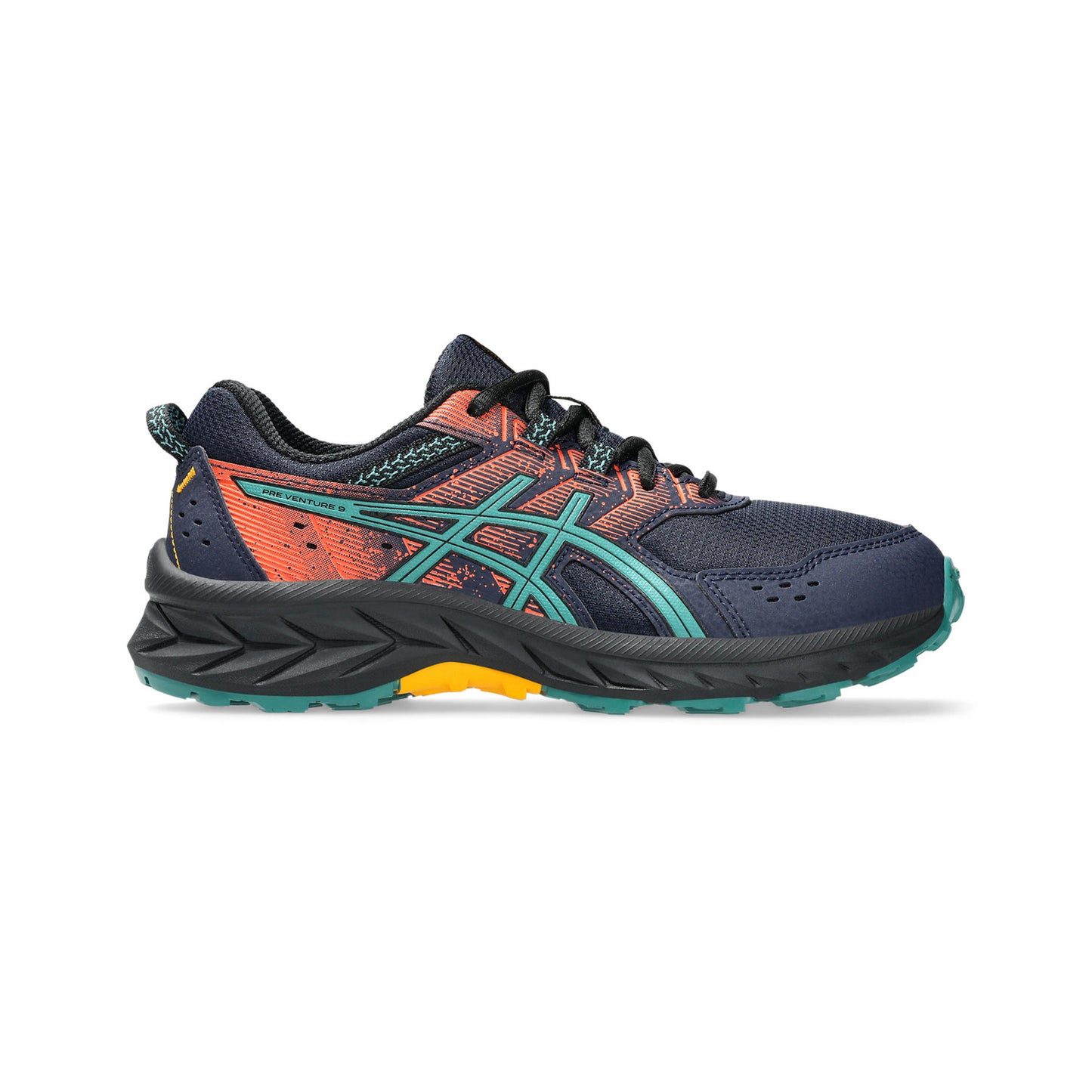 ASICS Pre-Venture 9 GS Trail Running Shoe Kids-Dark Blue,Blue-gray