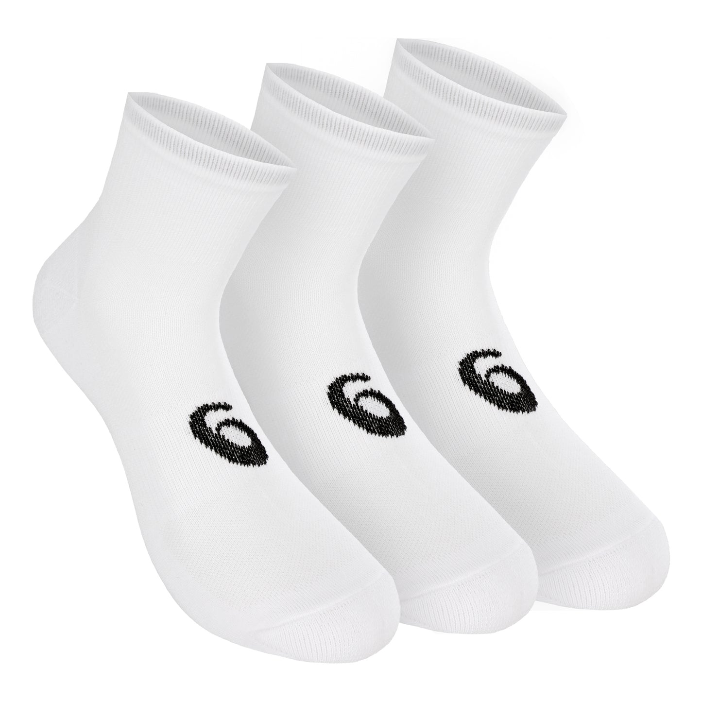 ASICS Quarter Sports Socks 3 Pack-White,Black