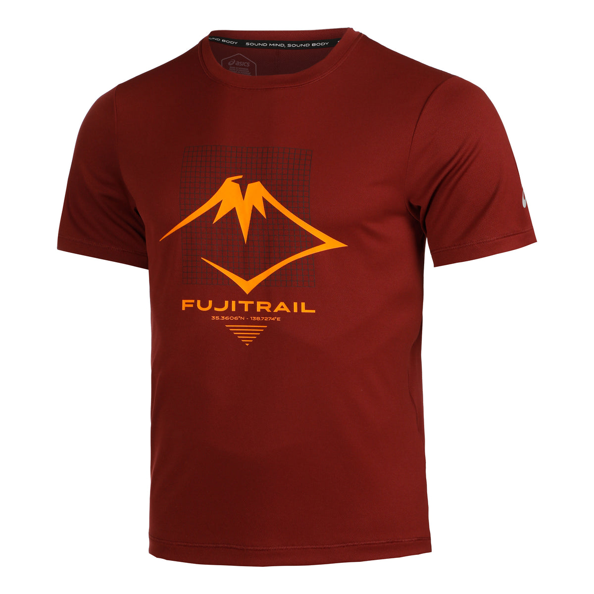 ASICS Fujitrail Logo Running shirt Men - dark red, black