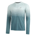 Seamless Long sleeve Men - turquoise, petrol