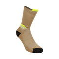 Fujitrail Run Crew Running socks Unisex - brown, neon yellow
