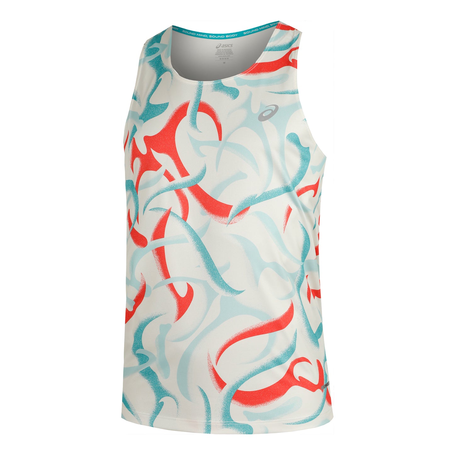 ASICS Road AOP Running Shirt Men-Cream,Multicoloured