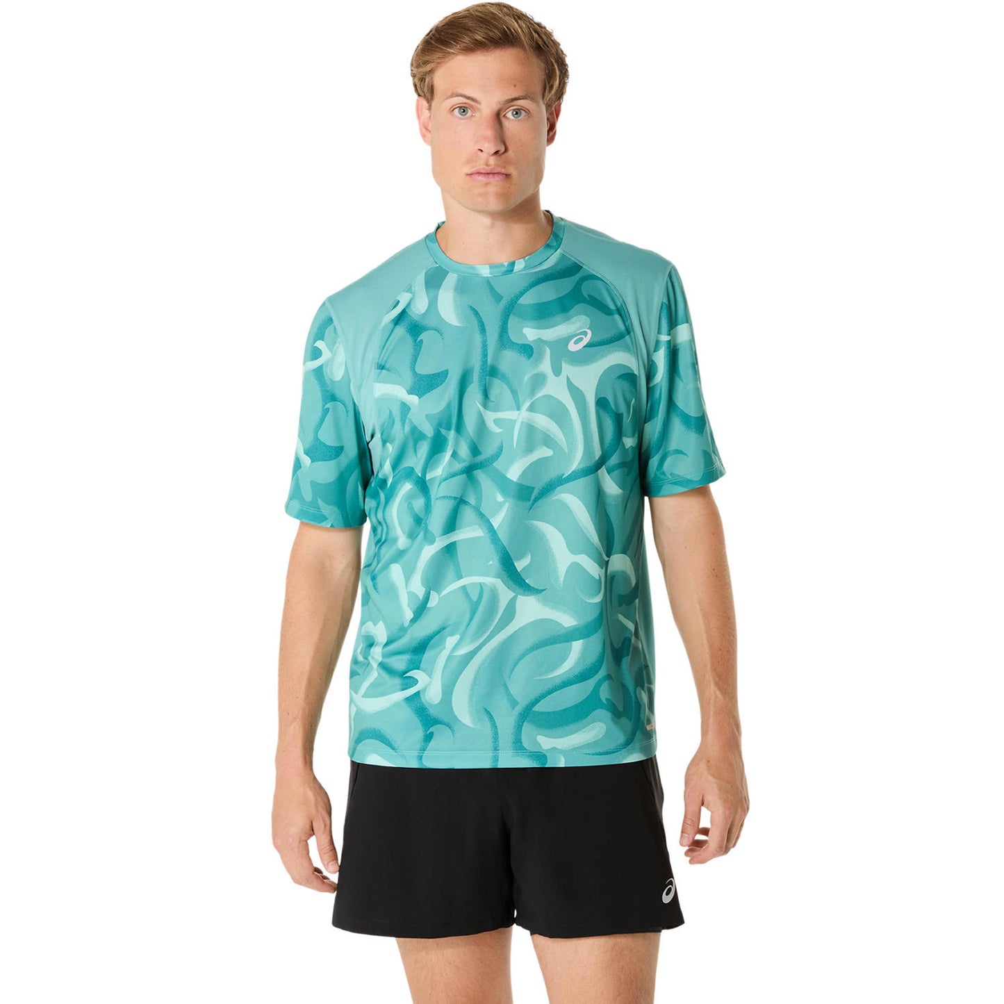 ASICS Road Lite-Show Running Shirt Men-Turquoise,Multicoloured