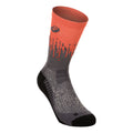 Performance Run Crew Running Socks-Orange,Grey