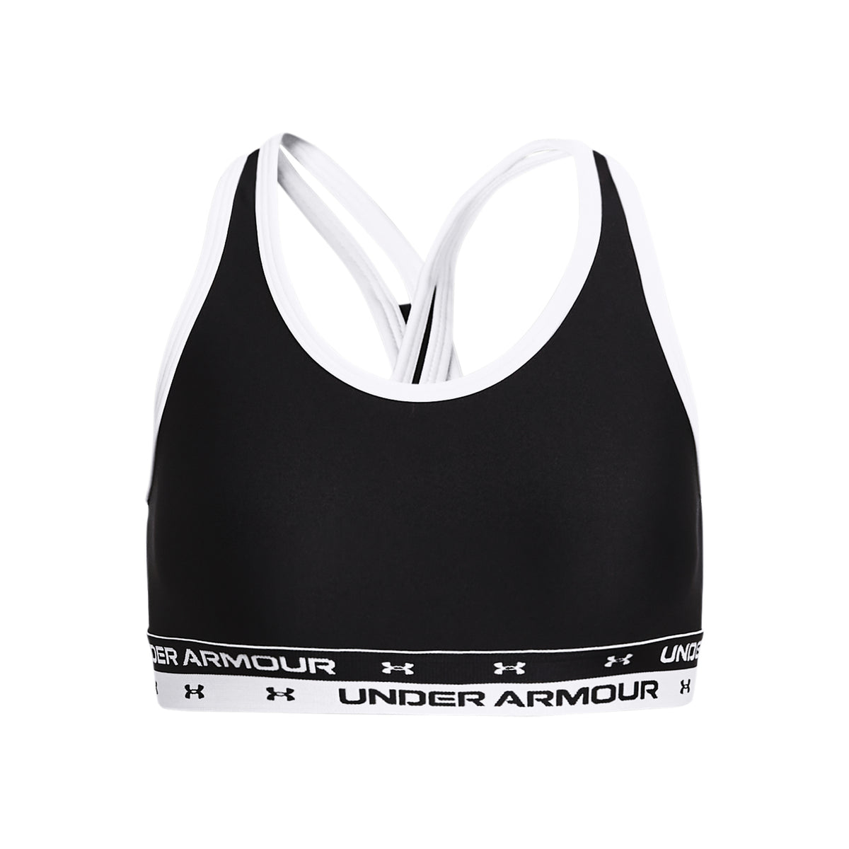 Under Armour Crossback Solid Sports bras Girls - black, white