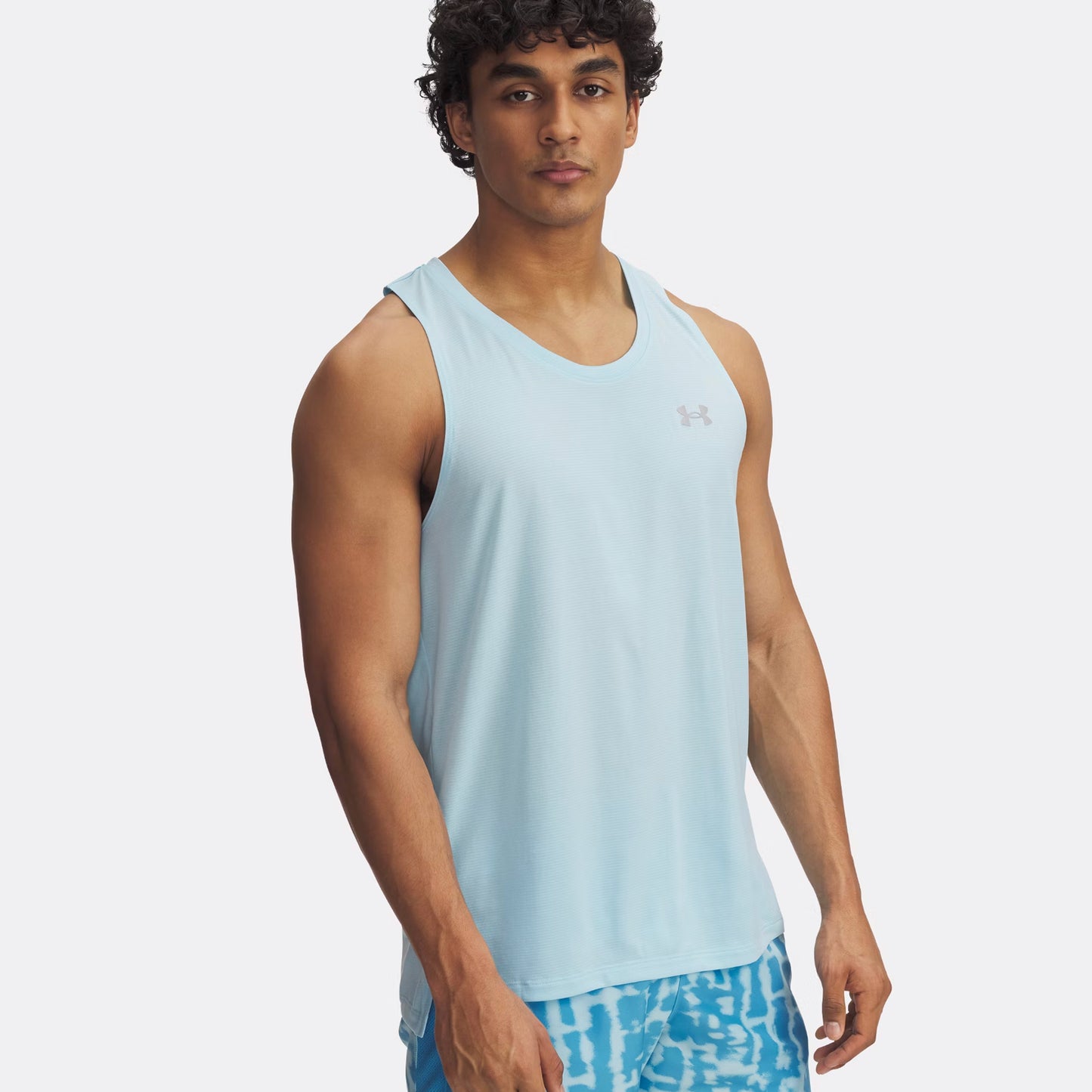Under Armour Launch Running Top Men-Light Blue