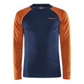 Core Warm Baselayer Running top Men - dark blue, orange