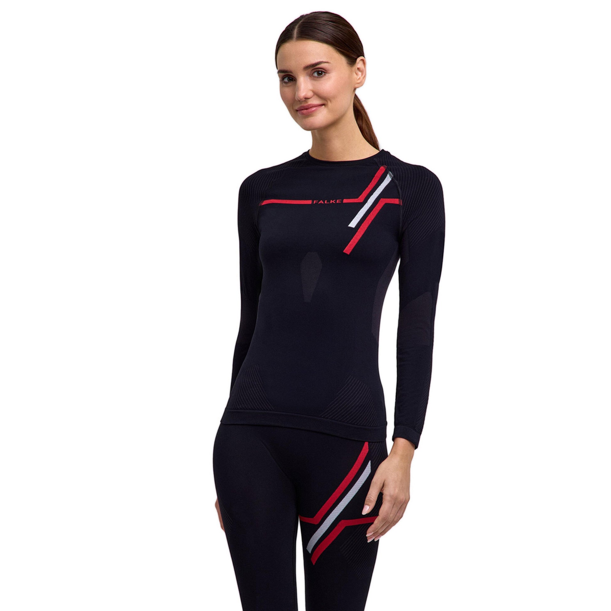 Falke Warm  130 Years Running shirt Women-black