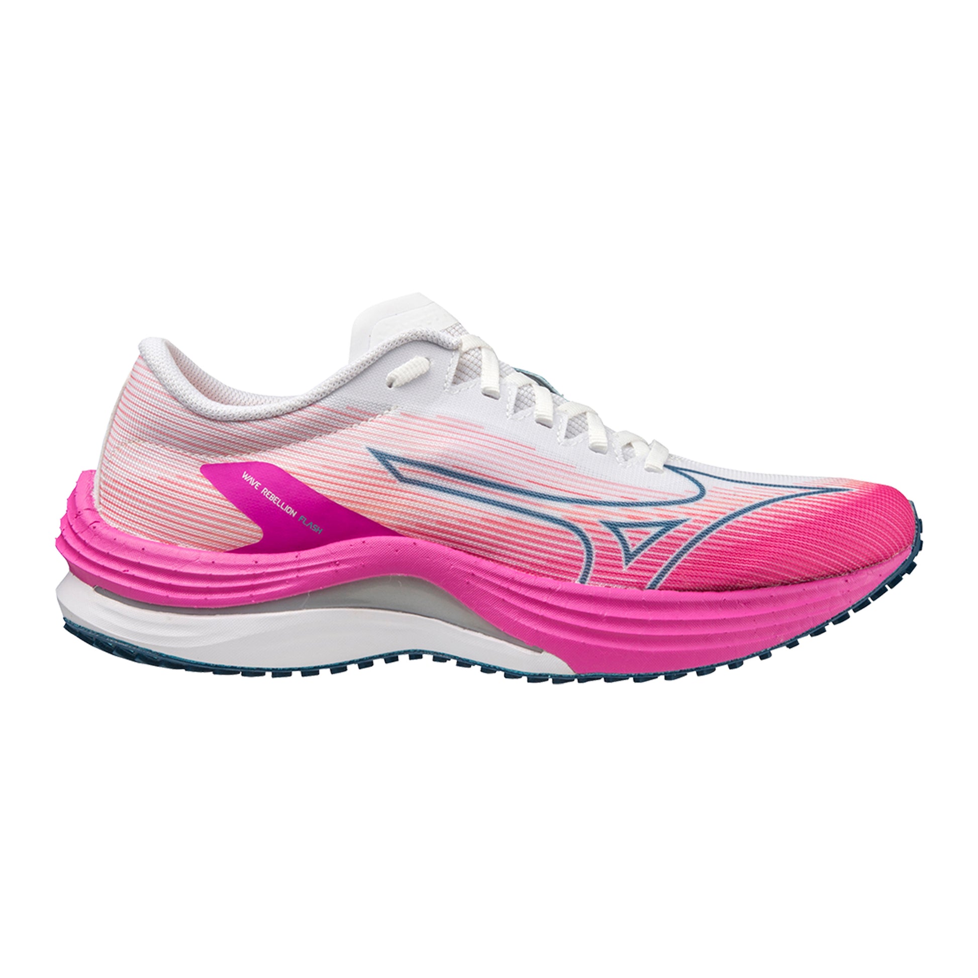 Mizuno Wave Rebellion Flash Competition running shoe Women - white, silver