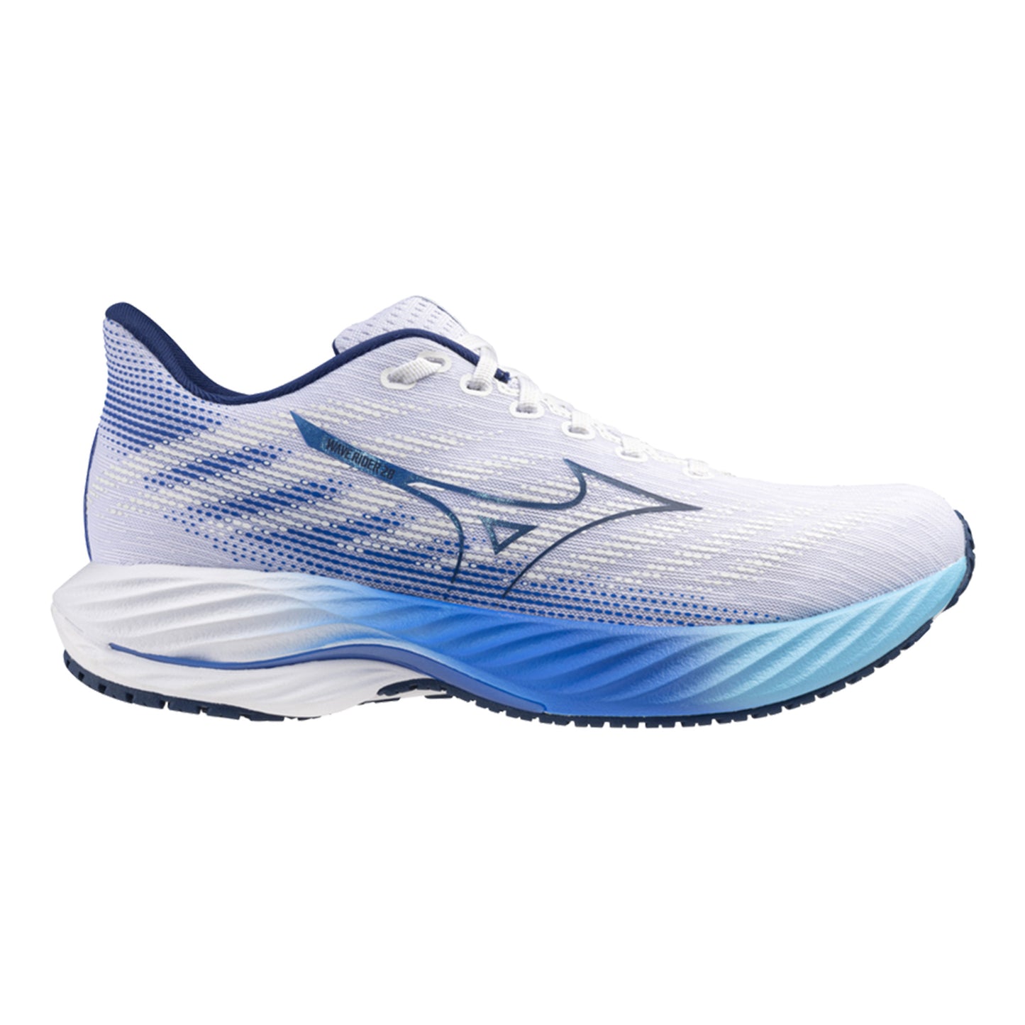Mizuno Wave Rider 28 Neutral running shoe Men - white, blue