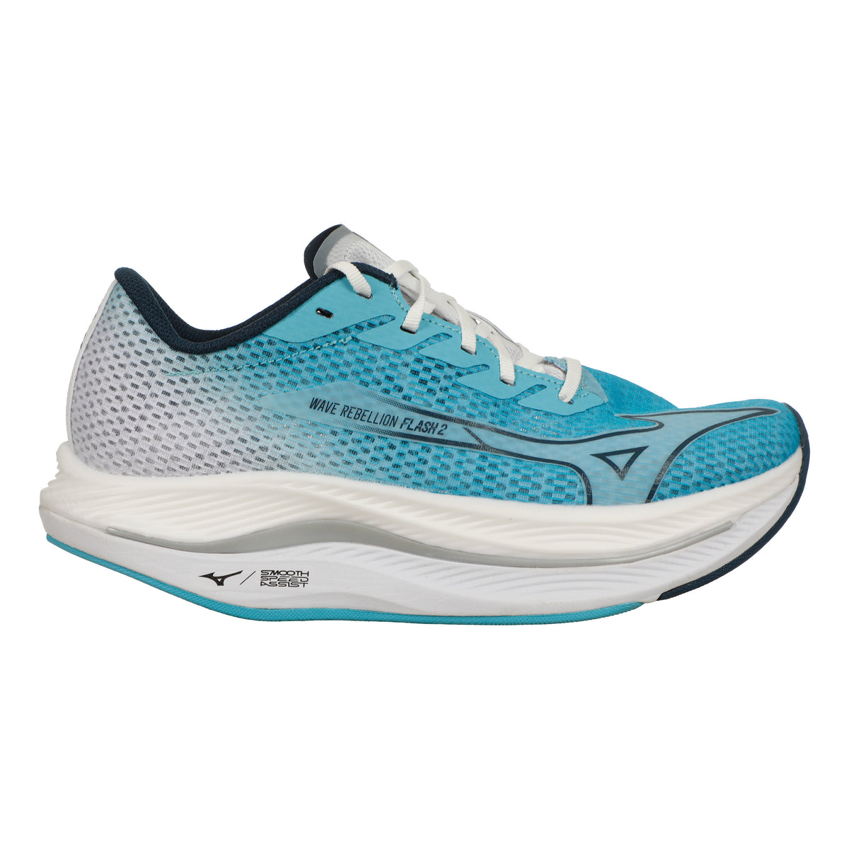 Mizuno Wave Rebellion Flash 2 Competition Running Shoe Women-Turquoise,Blue