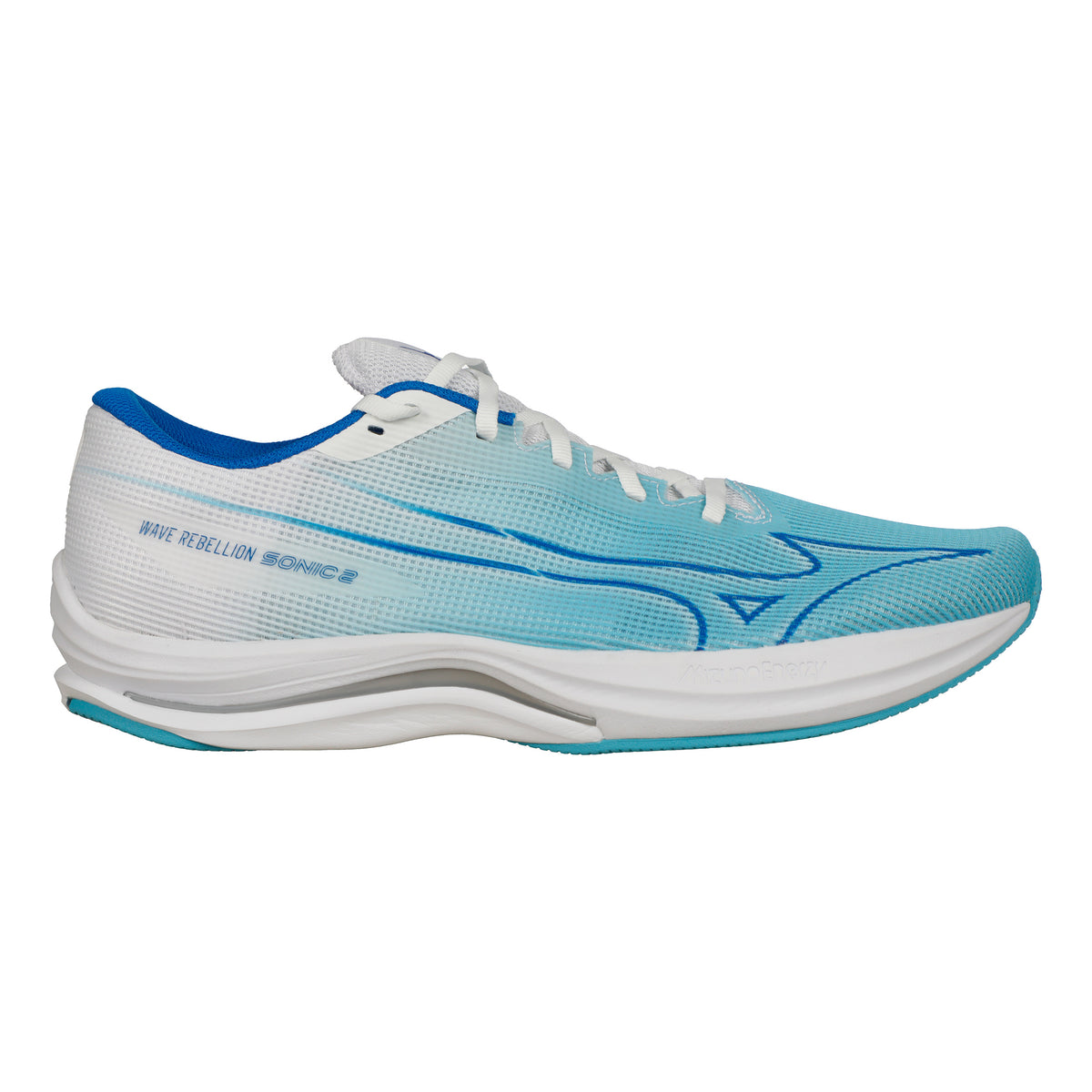 Mizuno Wave Rebellion Sonic 2 Competition running shoe Men - light blue, white