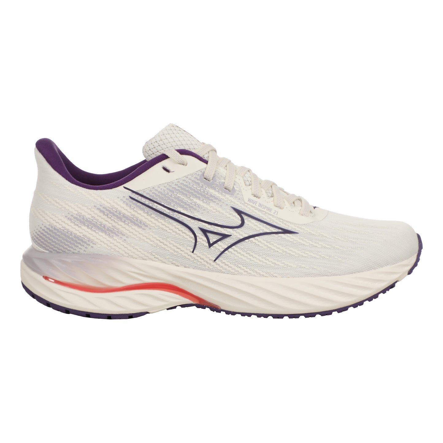 Mizuno Wave Inspire 21 Stability Running Shoe Women-White,Violet
