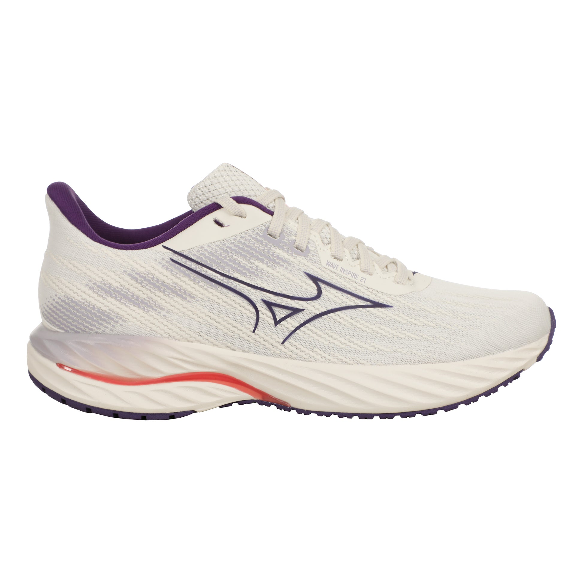 Mizuno Wave Inspire 21 Stability Running Shoe Women-White,Violet