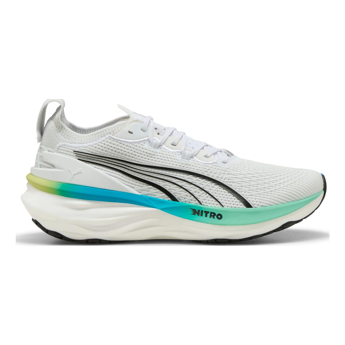 Puma ForeverRun Nitro 2 Stability Running Shoe Men-White,Blue