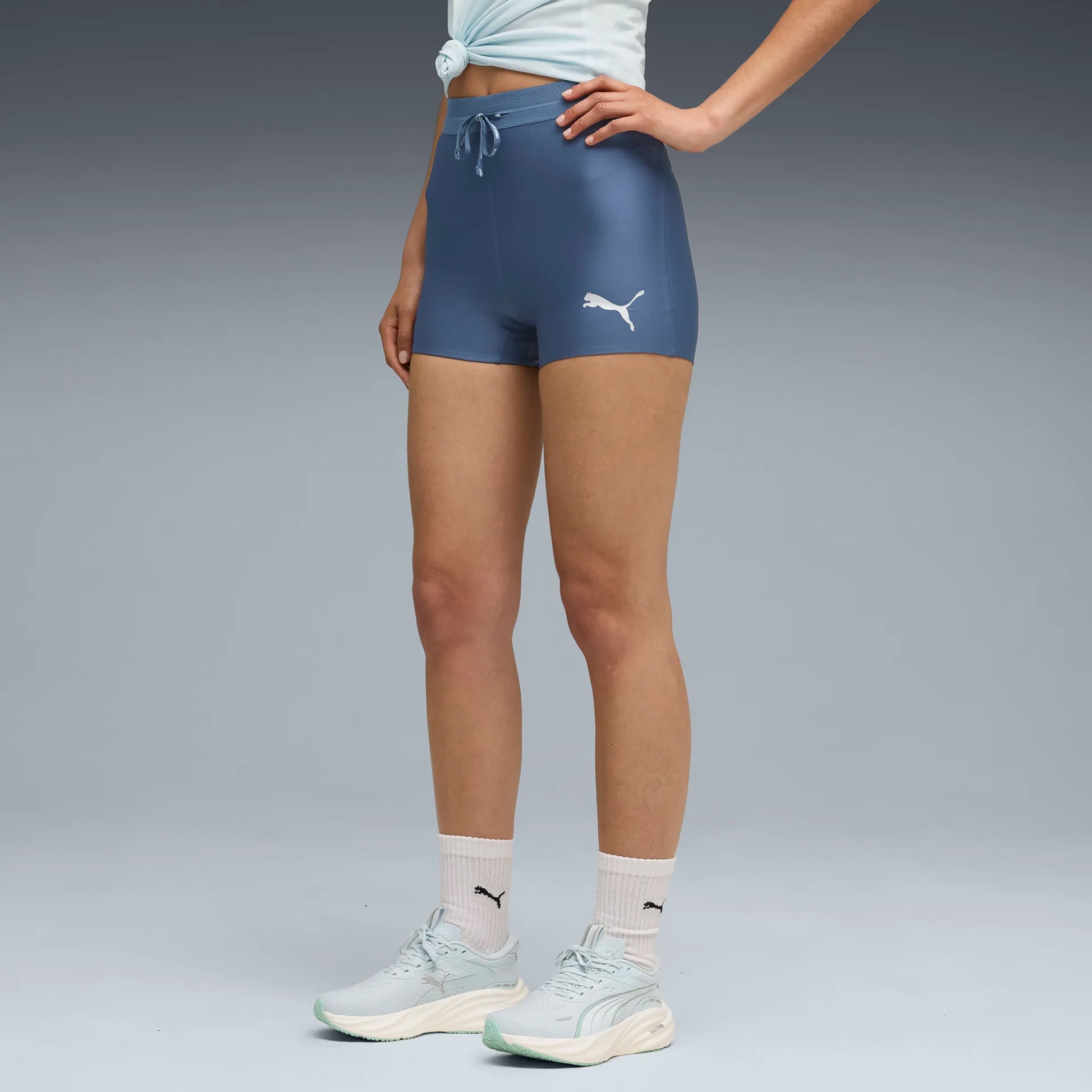 Puma Raceday Ultraform 3in Running Tights Women-Blue
