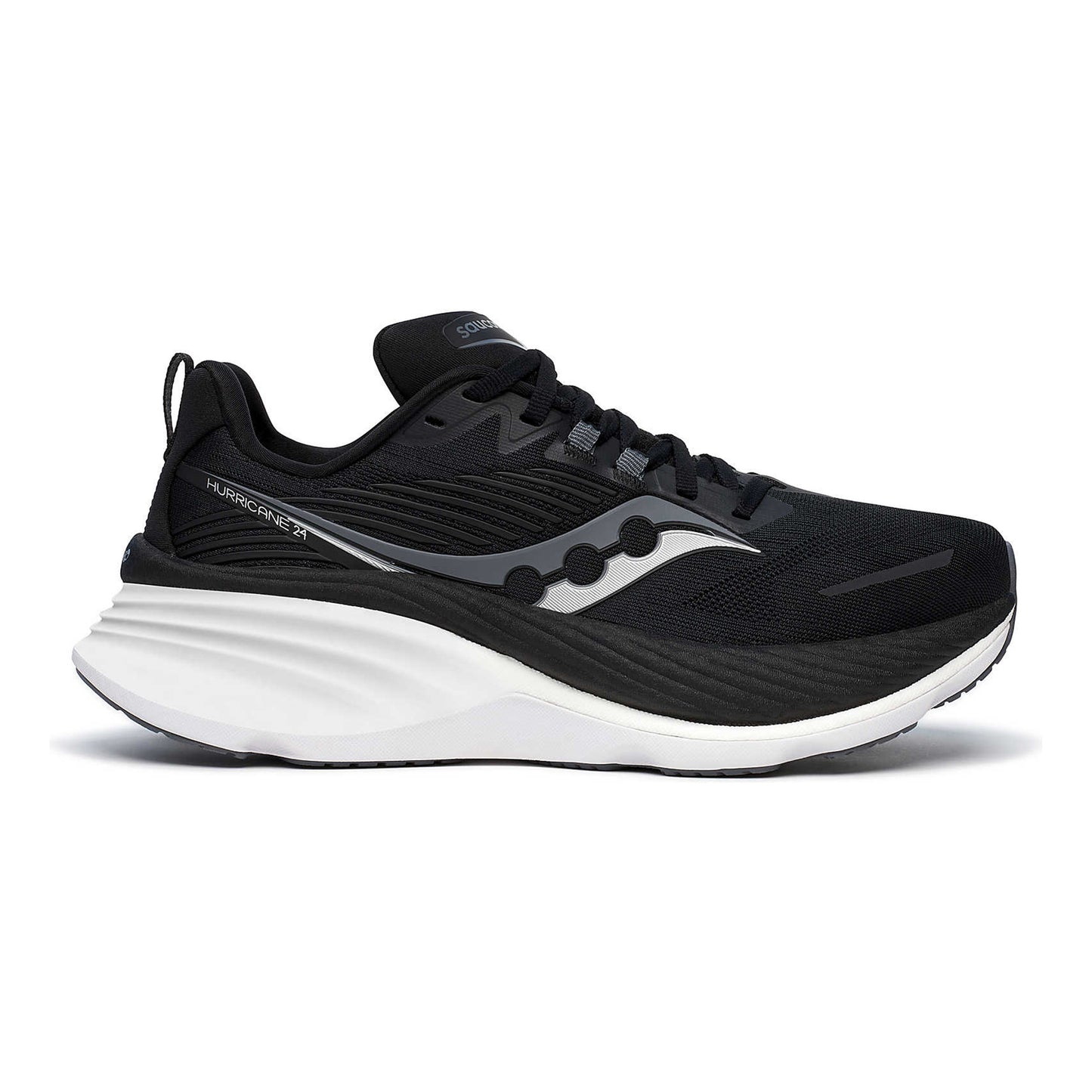 Saucony Hurricane 24 Stability Running Shoe Women-Black,Grey