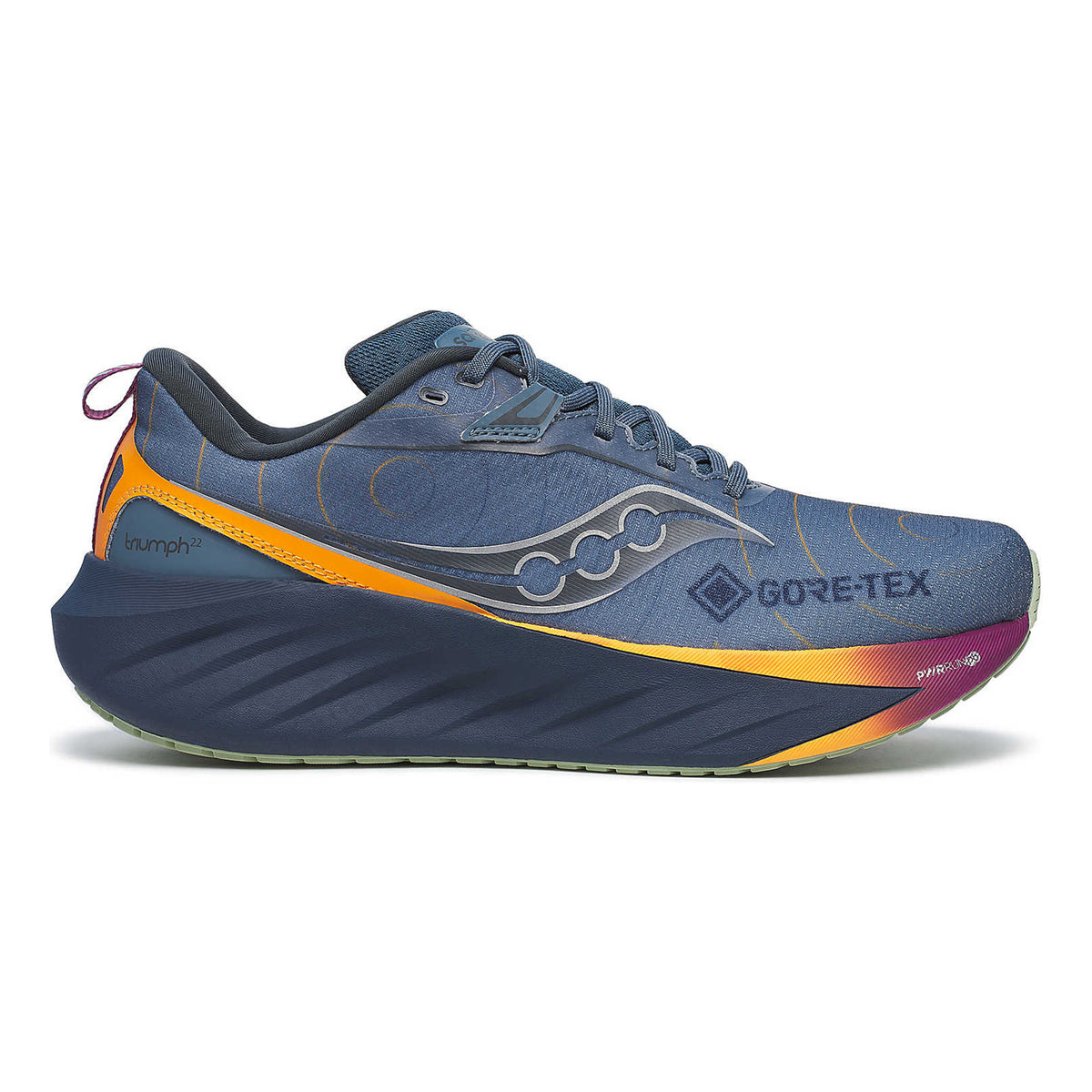 Saucony Triumph 22 Gtx Neutral running shoe Men - blue grey, orange