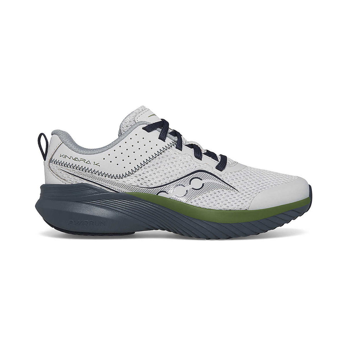 Saucony Kinvara 14 LTT Neutral Running Shoe Kids-Lightgrey,Dark Blue