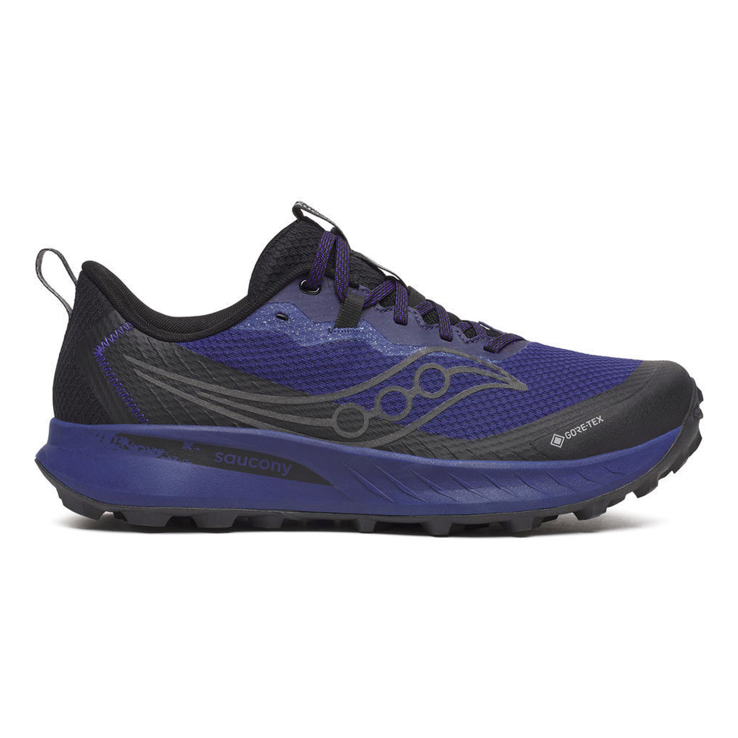 Saucony Peregrine 15 GTX Trail Running Shoe Men-Violet,Black