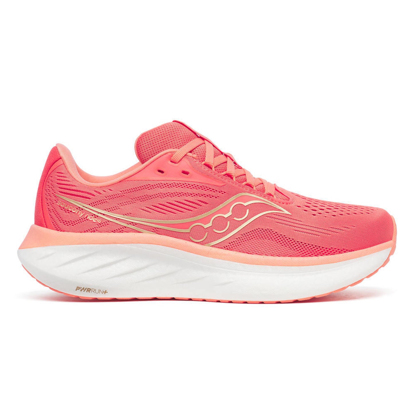 Saucony Ride 18 Neutral Running Shoe Women-Coral,Orange
